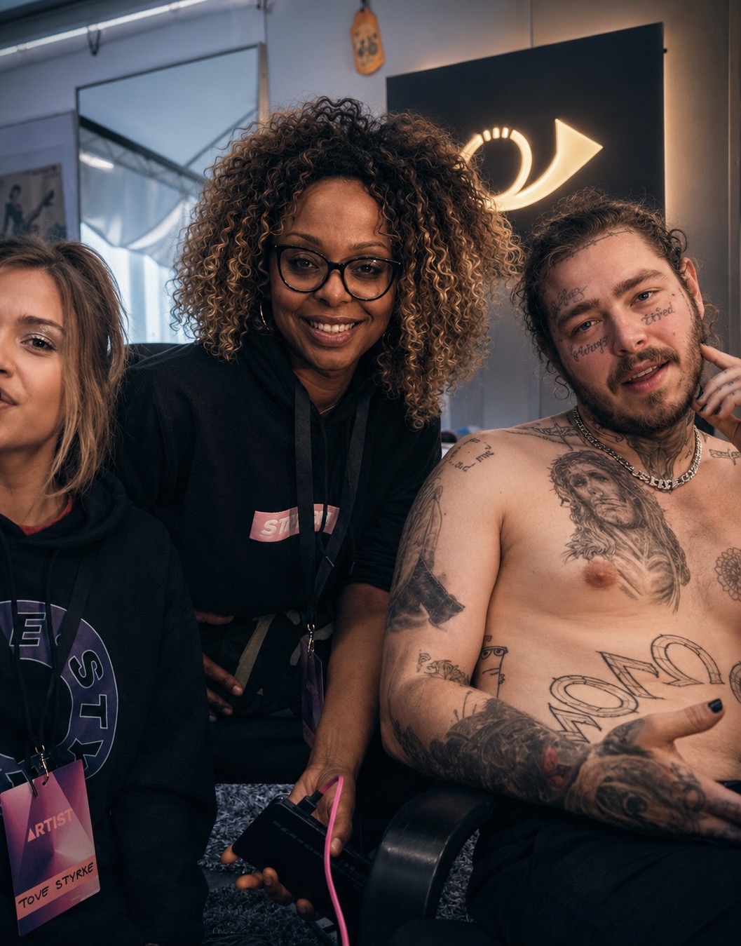 Backstage on tour